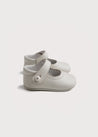 Leather Mary Jane Pram Shoes in Ivory (17-20EU) Shoes  from Pepa London US