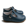 T-Bar Leather Baby Shoes in French Blue (20-24EU) Shoes  from Pepa London US