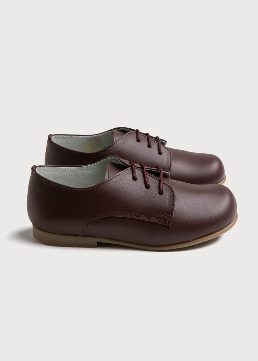 Leather Lace-Up Burgundy Shoes (20-34EU) Shoes  from Pepa London