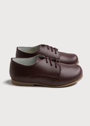 Leather Lace-Up Burgundy Shoes (20-34EU) Shoes  from Pepa London