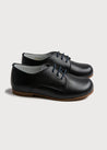 Leather Lace-Up Navy Shoes (20-34EU) Shoes  from Pepa London US