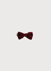 Velvet Medium Bow Clip in Burgundy HAIR ACCESSORIES from Pepa London