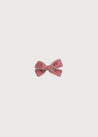 Velvet Medium-Bow Clip in Pink Hair Accessories  from Pepa London US