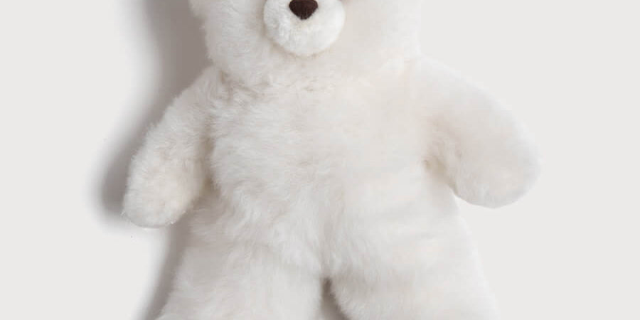 White Teddy Bear (100% Alpaca Fur) Toys from Pepa London US