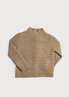 Toggle Fastening Knitted Cardigan in Oatmeal (12-10yrs) Knitwear  from Pepa London US