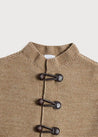 Toggle Fastening Knitted Cardigan in Oatmeal (12-10yrs) Knitwear  from Pepa London US