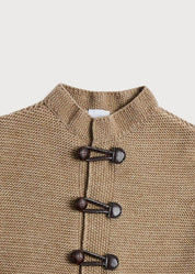 Toggle Fastening Knitted Cardigan in Oatmeal (12mths-10yrs) KNITWEAR from Pepa London US
