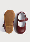 Mary Jane Baby Shoes in Burgundy (20-24EU) Shoes  from Pepa London US