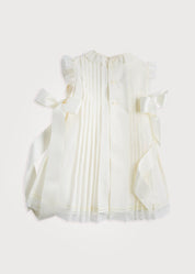 Cream Panelled Christening Gown (3mths-5yrs) Dresses from Pepa London US
