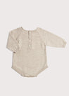 Delicate Beige Knitted Romper (3-12mths) Knitwear  from Pepa London US