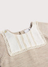 Delicate Beige Knitted Romper (3-12mths) Knitwear  from Pepa London US