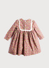 Floral Trapeze Dress with Embroidered Trim Details (12mths-6yrs) Dresses from Pepa London US