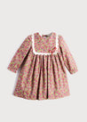 Floral Trapeze Dress with Embroidered Trim Details (12mths-6yrs) Dresses from Pepa London US