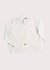 White Peter Pan Collar Shirt With Front Buttons (12mths-3yrs) Shirts from Pepa London