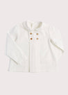 White Peter Pan Collar Shirt With Front Buttons (18mths-3yrs) Shirts  from Pepa London US