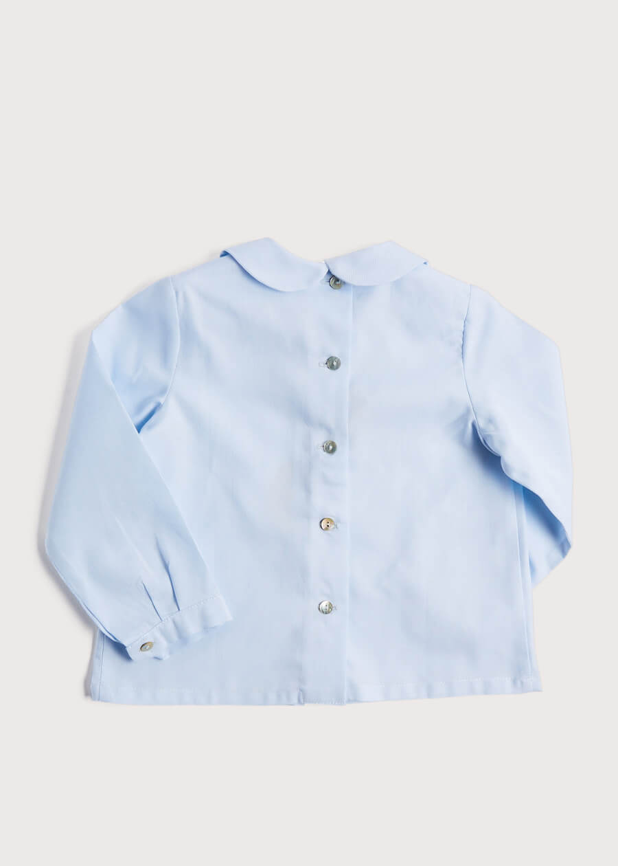 Blue Peter Pan Collar Shirt With Front Pleat (12mths-3yrs) Shirts from Pepa London US