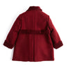 Traditional Burgundy Double Breasted Wool Coat Coats from Pepa London US