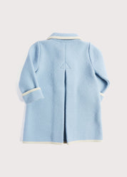 Austrian Double Breasted Wool Baby Coat in Baby Blue (6mths-4yrs) COATS from Pepa London US
