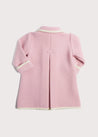 Austrian Double Breasted White Trim Baby Coat in Baby Pink (6mths-3yrs) Coats  from Pepa London US