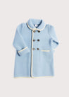 Austrian Double Breasted Wool Baby Coat in Baby Blue (6mths-4yrs) Coats from Pepa London US