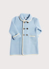 Austrian Double Breasted Wool Baby Coat in Baby Blue (6mths-3yrs) Coats  from Pepa London US