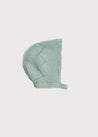 Winter Knitted Green Wool Bonnet Knitted Accessories  from Pepa London US