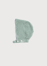 Winter Knitted Green Wool Bonnet Knitted Accessories  from Pepa London US