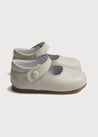 Mary Jane Leather Baby Shoes in Ivory (20-24EU) Shoes from Pepa London US