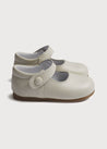 Mary Jane Leather Baby Shoes in Ivory (20-24EU) Shoes  from Pepa London US