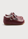 T-Bar Baby Shoes in Burgundy (20-26EU) Shoes  from Pepa London US