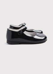 Patent Leather Mary Jane Shoes in Navy (25-34EU) Shoes from Pepa London US