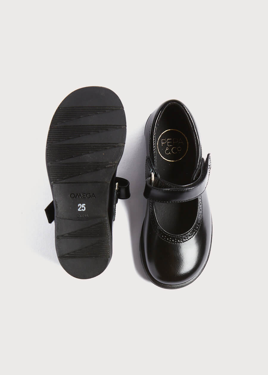 Classic Patent Leather Mary Jane Shoes in Black (25-34EU) SHOES from Pepa London US