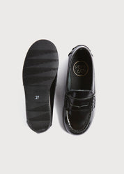 Leather Black Moccasins (26-32EU) Shoes from Pepa London US