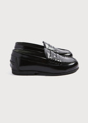 Leather Black Moccasins (26-32EU) Shoes from Pepa London US