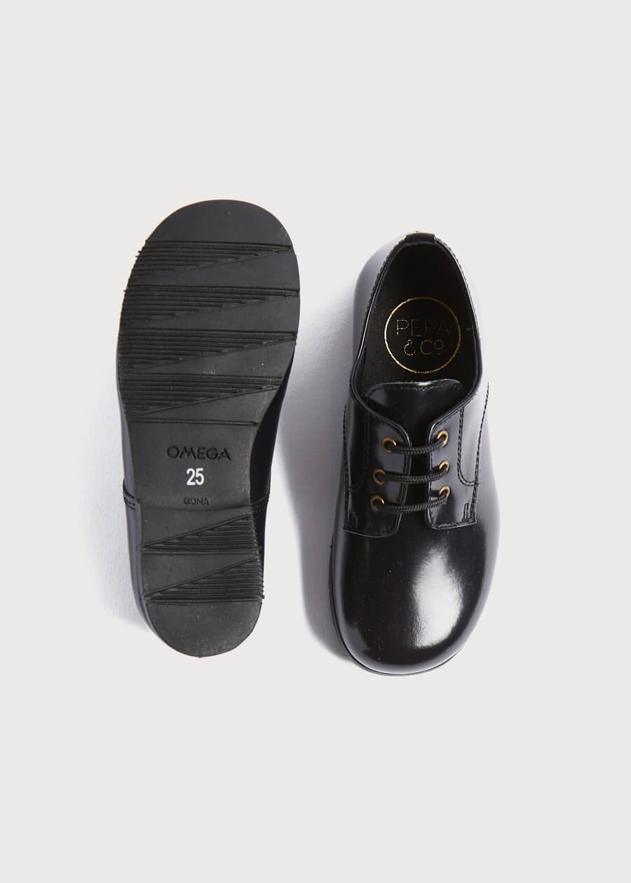 Leather Lace-Up Black Shoes (20-35EU) SHOES from Pepa London US
