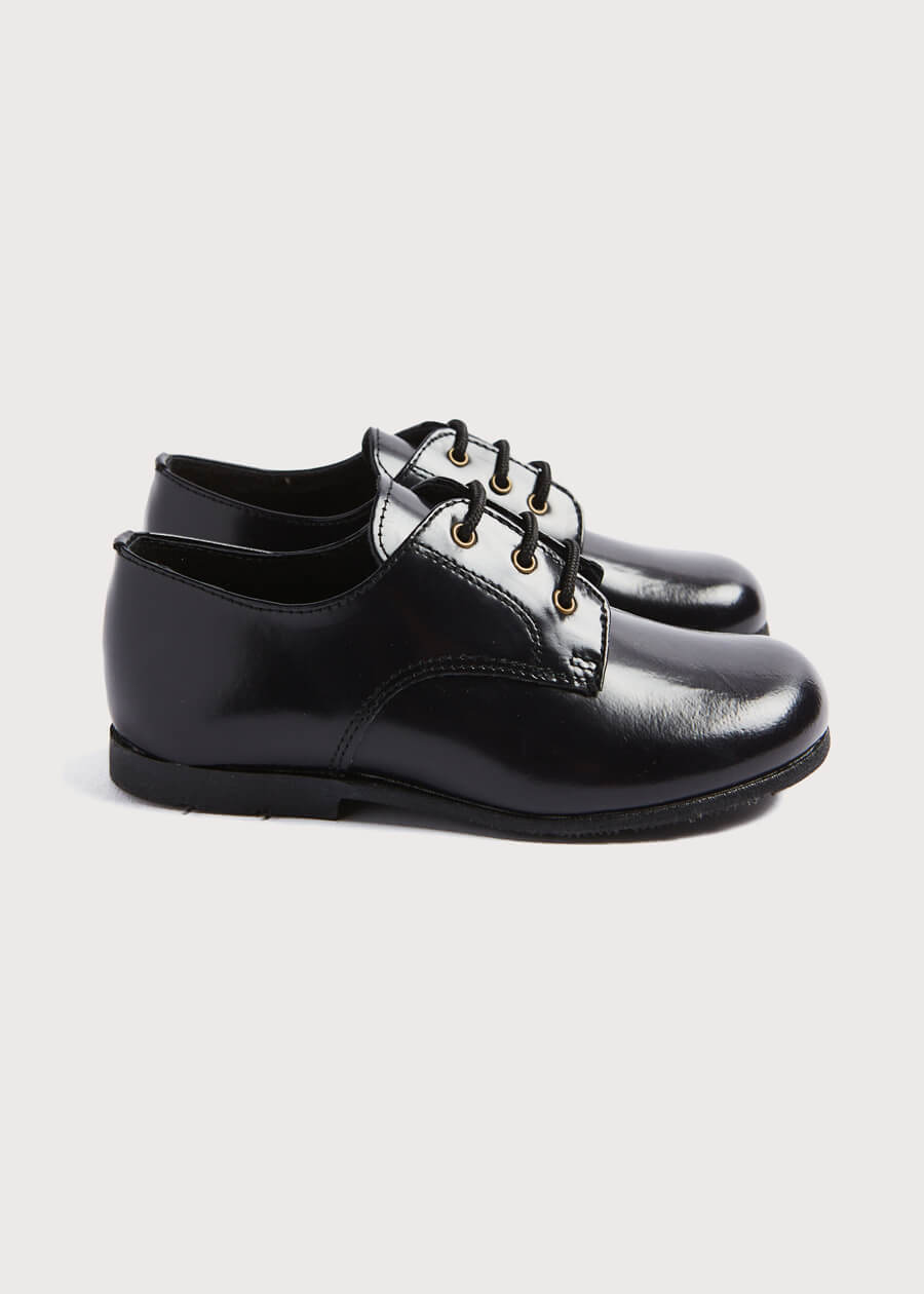 Leather Lace-Up Black Shoes (20-35EU) SHOES from Pepa London US