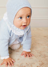 Two Button Baby Cardigan In Light Blue (1-9mths) KNITWEAR  from Pepa London US