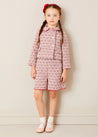 Iris Jacquard Statement Collar Jacket in Red (4-12yrs) COATS from Pepa London US