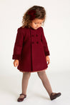 Traditional Burgundy Double Breasted Wool Coat Coats from Pepa London US