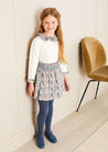 Emilia Floral Skirt in Burgundy (4-10yrs) Skirts  from Pepa London US