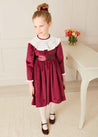 The Burgundy Velvet Dress Girl Look Look  from Pepa London US