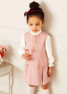 Warwick Sleeveless Pinafore Dress in Pink (12mths-10yrs) Dresses  from Pepa London US