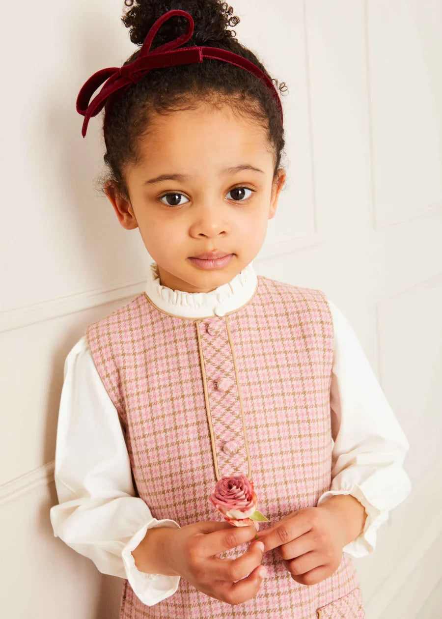 Mao Collar Romantic Blouse in White (18mths-10yrs) Blouses from Pepa London US