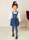 Ribbed Tights in Denim (3mths-8yrs) Tights  from Pepa London US