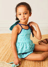 Adelaide Floral Bow Detail Two Piece Swimsuit in Green (2-10yrs) SWIMWEAR from Pepa London US