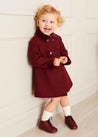 Traditional Double Breasted Coat in Burgundy (12mths-10yrs) Coats from Pepa London US