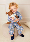 Gloucester Check Pyjamas in Blue (18mths-10yrs) Nightwear  from Pepa London US