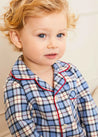 Gloucester Check Pyjamas in Blue (18mths-10yrs) Nightwear  from Pepa London US