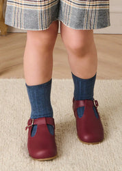 T-Bar Baby Shoes in Burgundy (20-26EU)