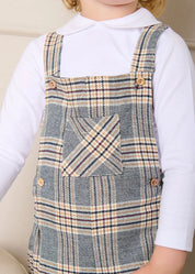 The Walcott Check Short Dungarees Toddler Boy Look